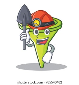 Miner funnel character cartoon style