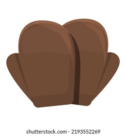 Vector de dibujos animados de guantes menores. Mina de oro. Rock