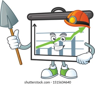 Miner up graphic board on white background