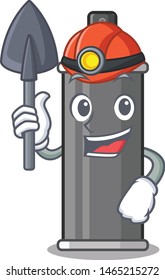 Miner hair spray in character makeup box