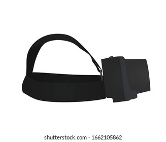 Miner head lamp. vector illustration