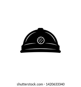 miner helmet icon logo template