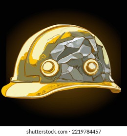 
Miner Helmet Side View Illustration Vector Drawing