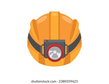 Miner helmet. Simple flat illustration.