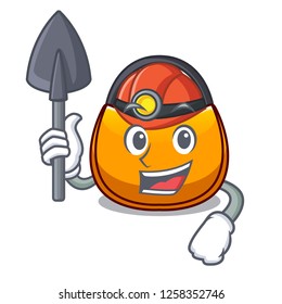 Miner hobo bag outline on image cartoon