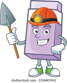 Miner icon eraser cartoon in the character