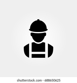 miner icon. vector sign symbol on white background