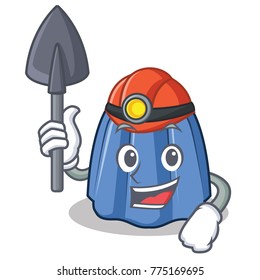 Miner jelly character cartoon style