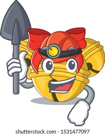 Miner Jingle bell in the character shape