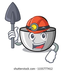 Miner juicer mascot cartoon style