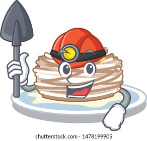 Miner kataifi isolated with in the mascot