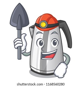 Miner kitchen electric kettle on a mascot