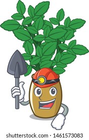 Miner lemon balm in the cartoon shape