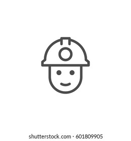 Miner line icon