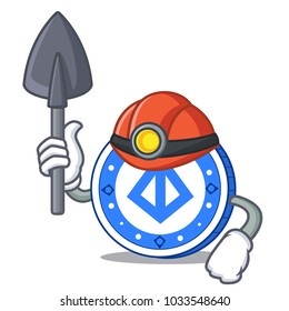Miner loopring coin mascot cartoon