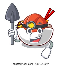 Miner meatball isolated with in the character