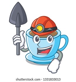 Miner milk tea in character the shape