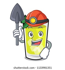 Miner mint julep mascot cartoon