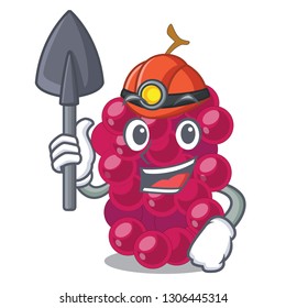 Miner mulbery fruit slices above mascot bowl