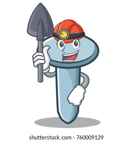 Miner nail character cartoon style