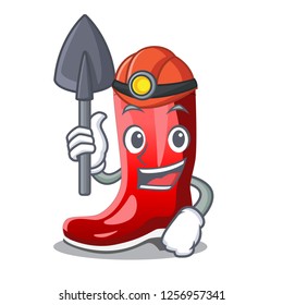 Miner narcissus with garden boots on character