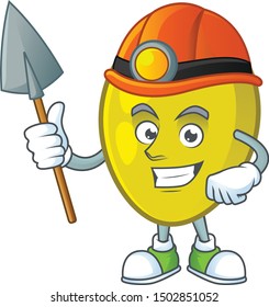Miner olive oil cartoon mascot for herbal