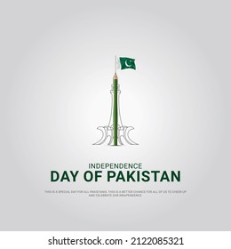 Miner of Pakistan pencil and flag, Pakistan Independence day, creative design for poster, banner vector art 14. 3d illustration.