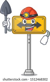 Miner pass on either side the cartoon