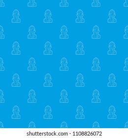 Miner pattern vector seamless blue repeat for any use