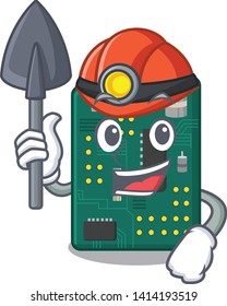 Miner PCB circuit board in PC characters