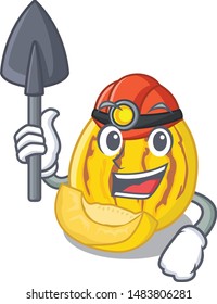 Miner pepino melon with the character shape