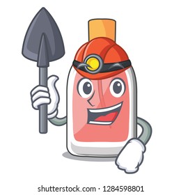 Miner perfume bottle on the character table