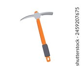 miner pickaxe cartoon. axe tool, shovel pickax, pickaxe rock miner pickaxe sign. isolated symbol vector illustration