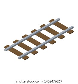 Miner railroad icon. Isometric of miner railroad vector icon for web design isolated on white background