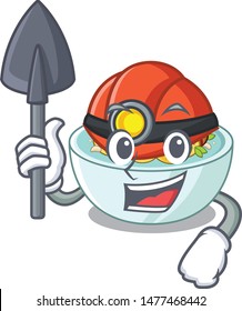Miner ratatouille isolated with in the cartoon
