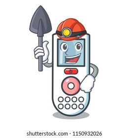 Miner remote control mascot cartoon