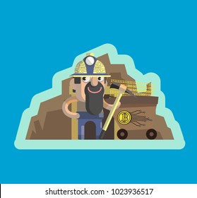 Miner in search of bitcoin.