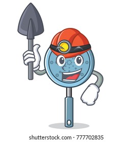 Miner skimmer utensil character cartoon