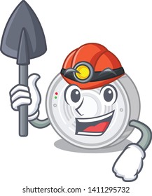 Miner smoke detector in the cartoon shape