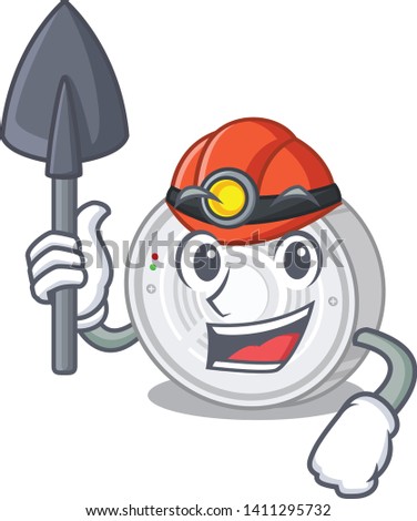 Miner smoke detector in the cartoon shape