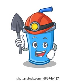 Miner soda drink character cartoon