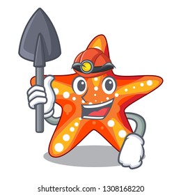 Miner starfish isolated with in the cartoons