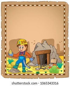 Miner theme parchment 2 - eps10 vector illustration.