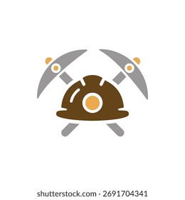 Modelo de design de logotipo de ferramentas para mineradores