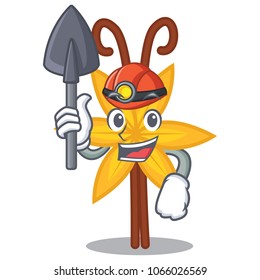 Miner vanilla mascot cartoon style