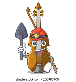 Miner violin in the cartoon music room