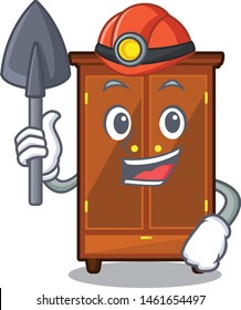 Miner wardrobe isolated in the a cartoon