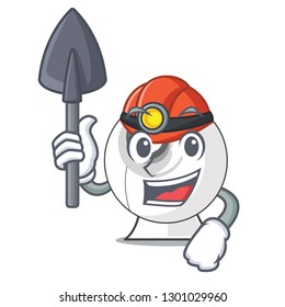 Miner webcam is isolated with the cartoons