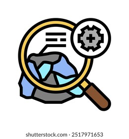 mineral analysis mining color icon vector. mineral analysis mining sign. isolated symbol illustration
