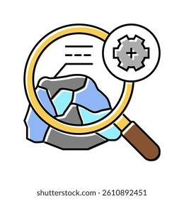 mineral analysis mining color icon vector. mineral analysis mining sign. isolated symbol illustration